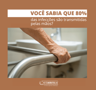 Você sabia que 80% das Infecções são Transmitidas pelas Mãos?
